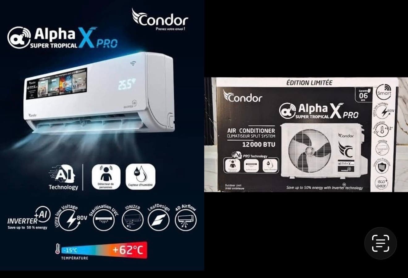 Climatiseur Condor Alpha X pro